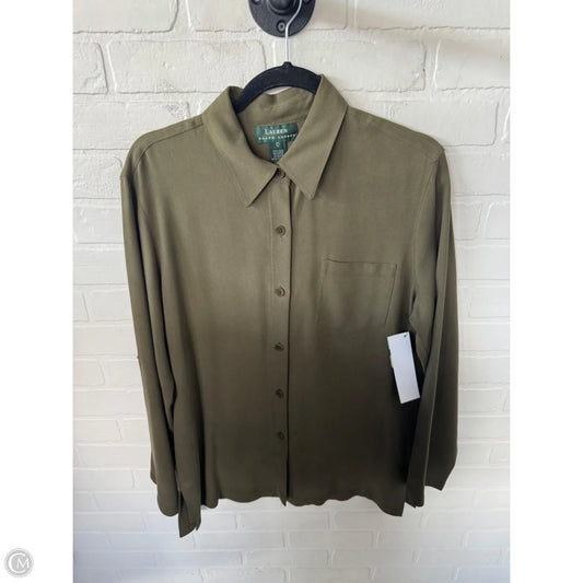 Top Long Sleeve By Lauren By Ralph Lauren In Green, Size: L