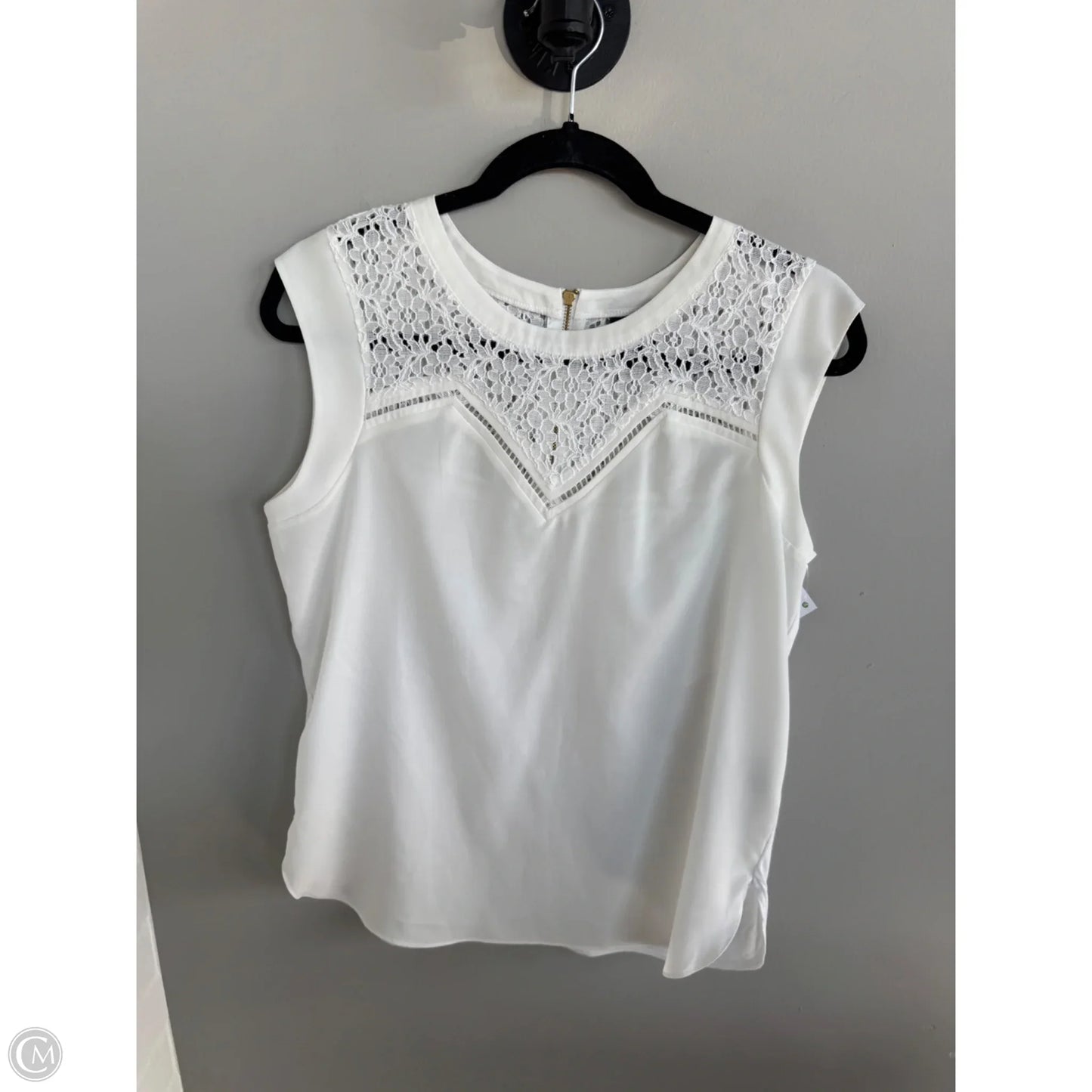 Blouse Sleeveless By Worthington In White, Size: S