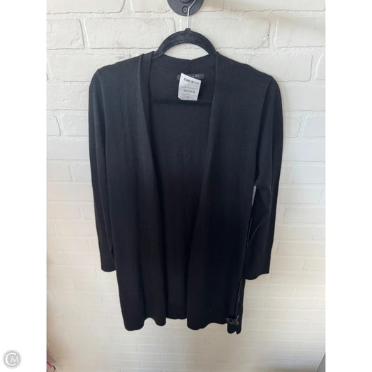 Sweater Cardigan By Tahari In Black & Blue, Size: L