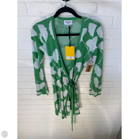Dress Designer By Diane Von Furstenberg In Green & White, Size: Xxs