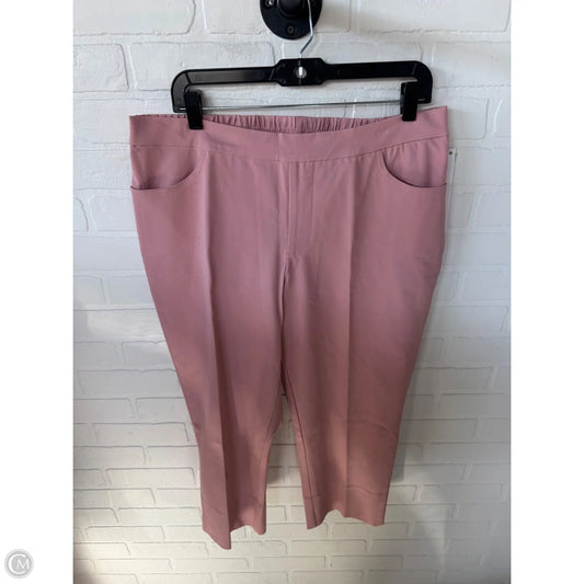 Pants Cropped By Isaac Mizrahi Live Qvc In Pink, Size: 16