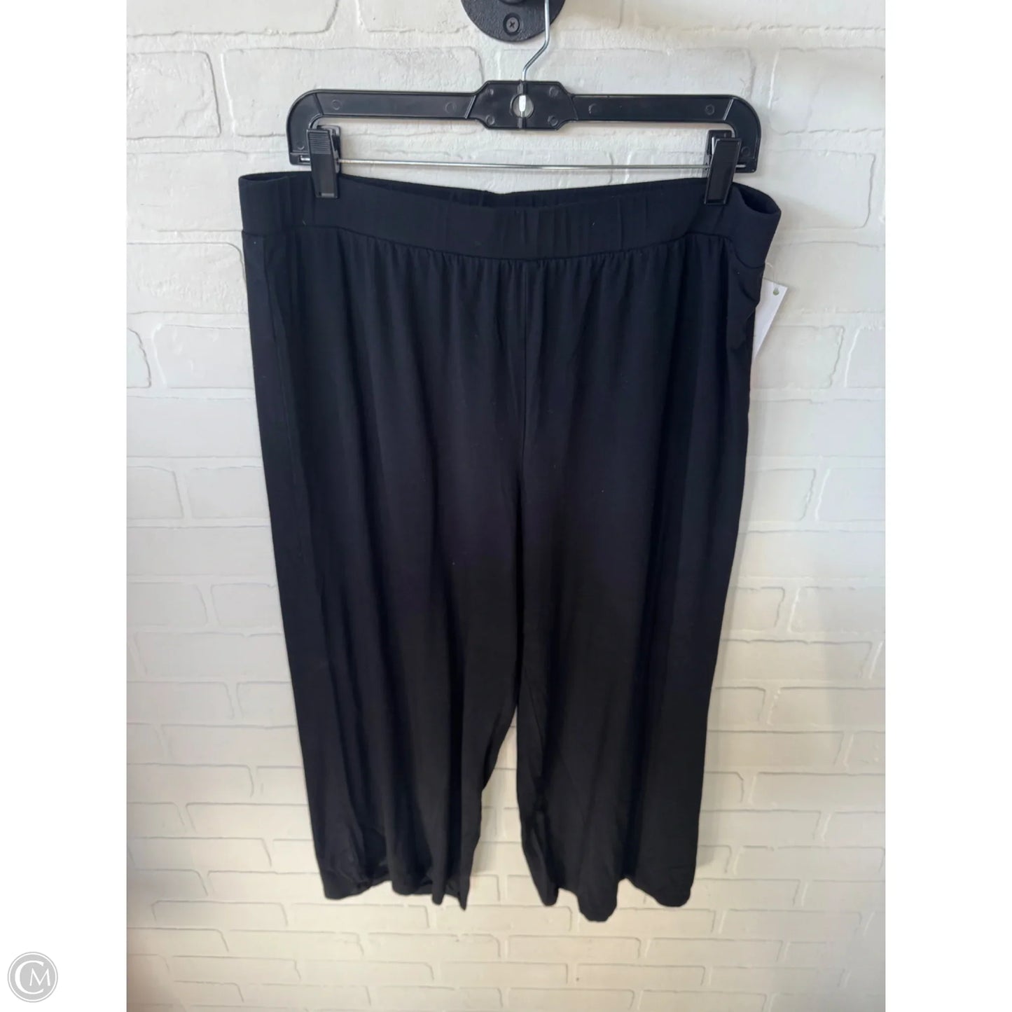 Pants Cropped By Logo In Black, Size: 12