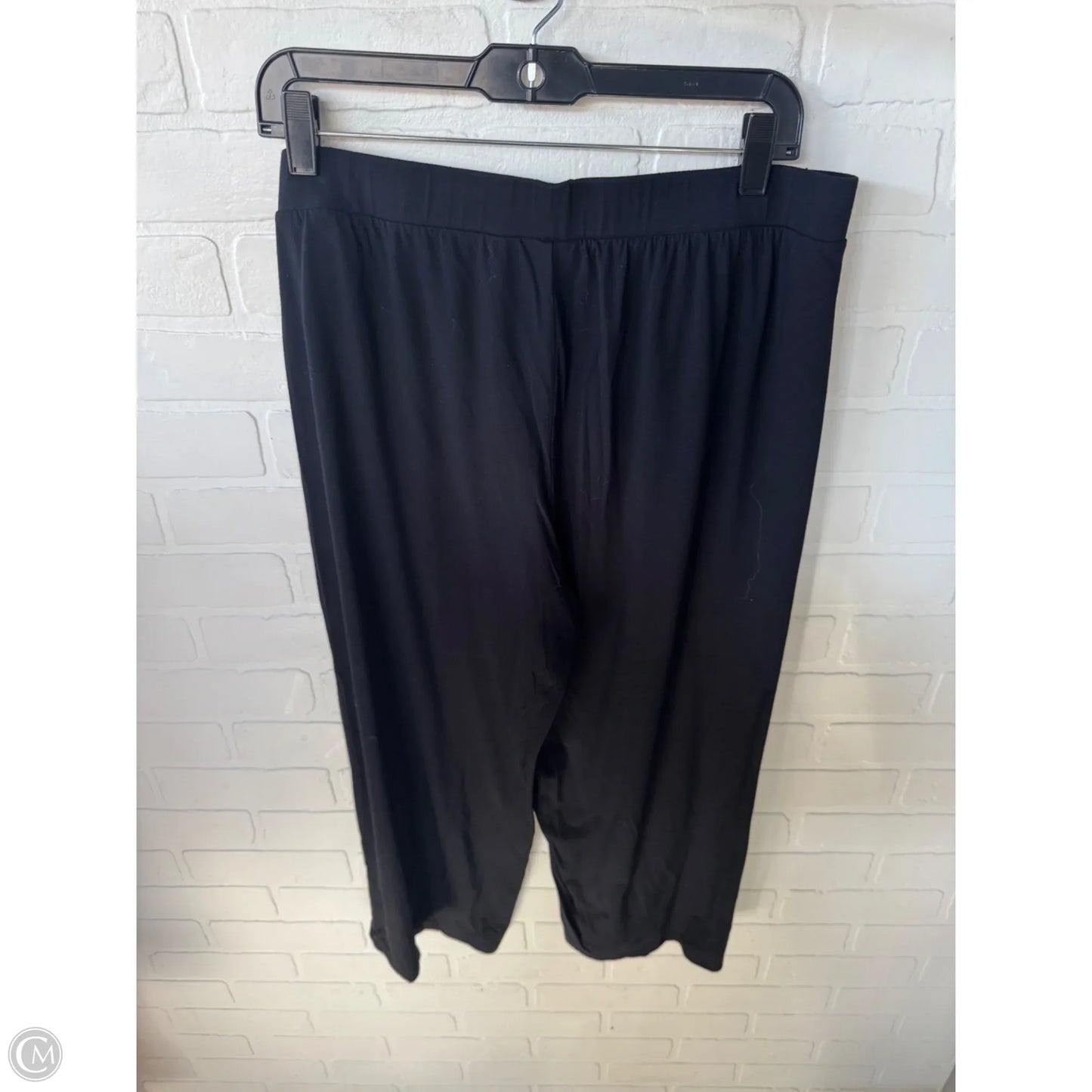 Pants Cropped By Logo In Black, Size: 12