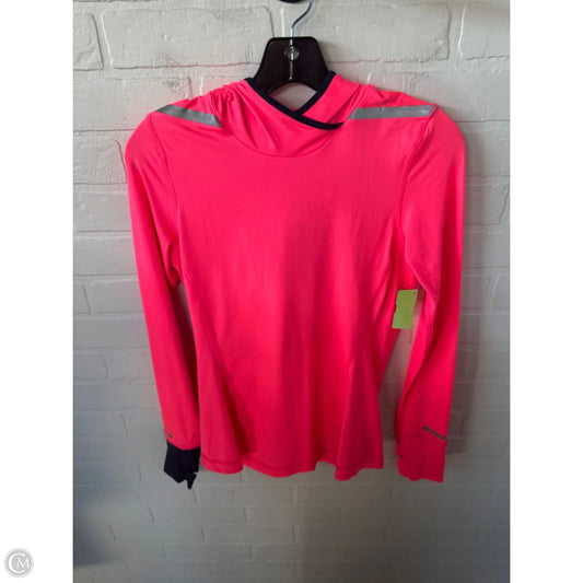 Athletic Top Long Sleeve Hoodie By Brooks In Pink, Size: Xs