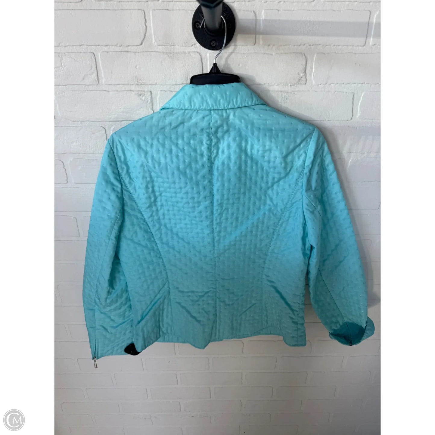 Jacket Windbreaker By Talbots In Blue, Size: M