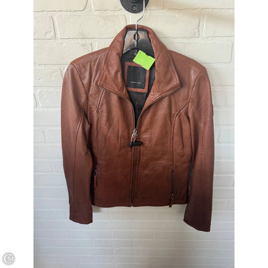 Jacket Leather By Cma In Brown, Size: M