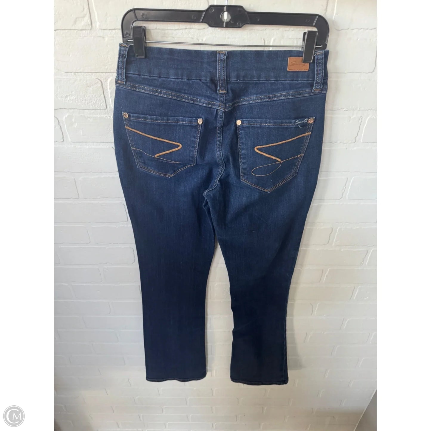 Jeans Boot Cut By Seven 7 In Blue Denim, Size: 4