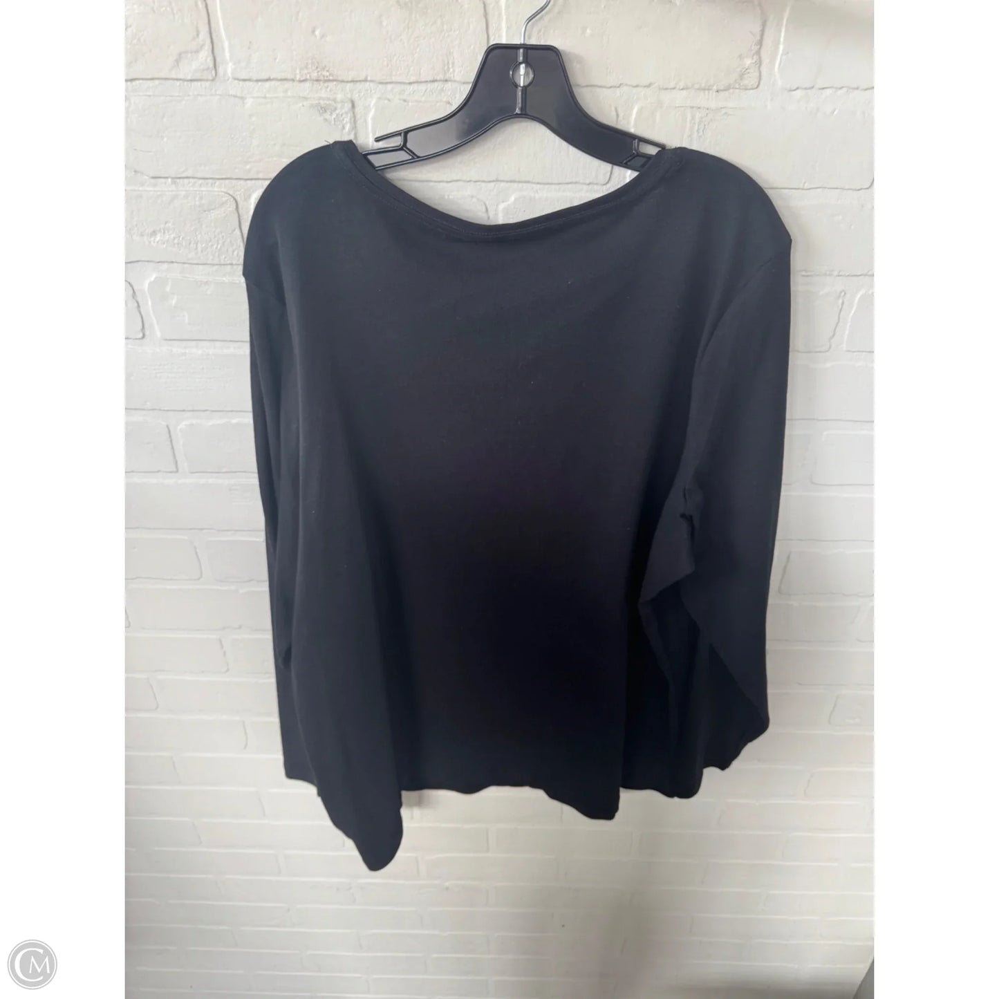 Top Long Sleeve Basic By Cj Banks In Black, Size: 3x