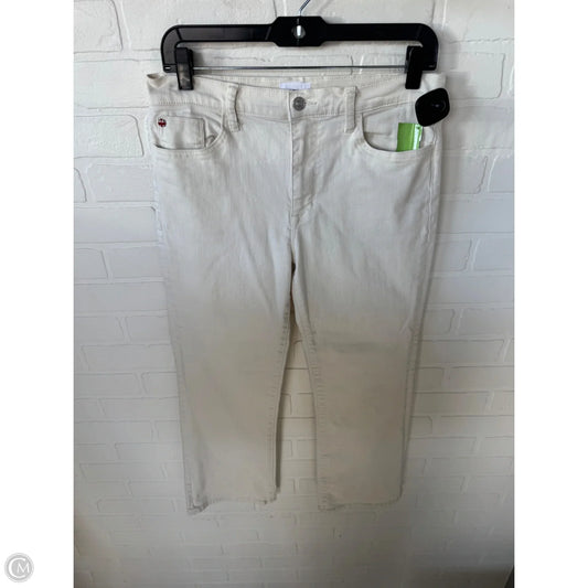 Jeans Wide Leg By Hudson In Cream & Yellow, Size: 8