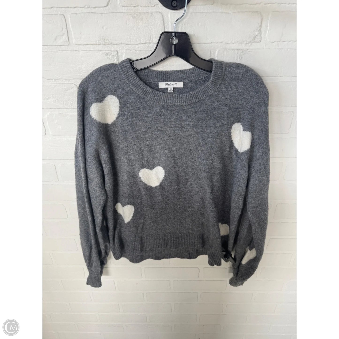 Sweater By Madewell In Grey & White, Size: Xs