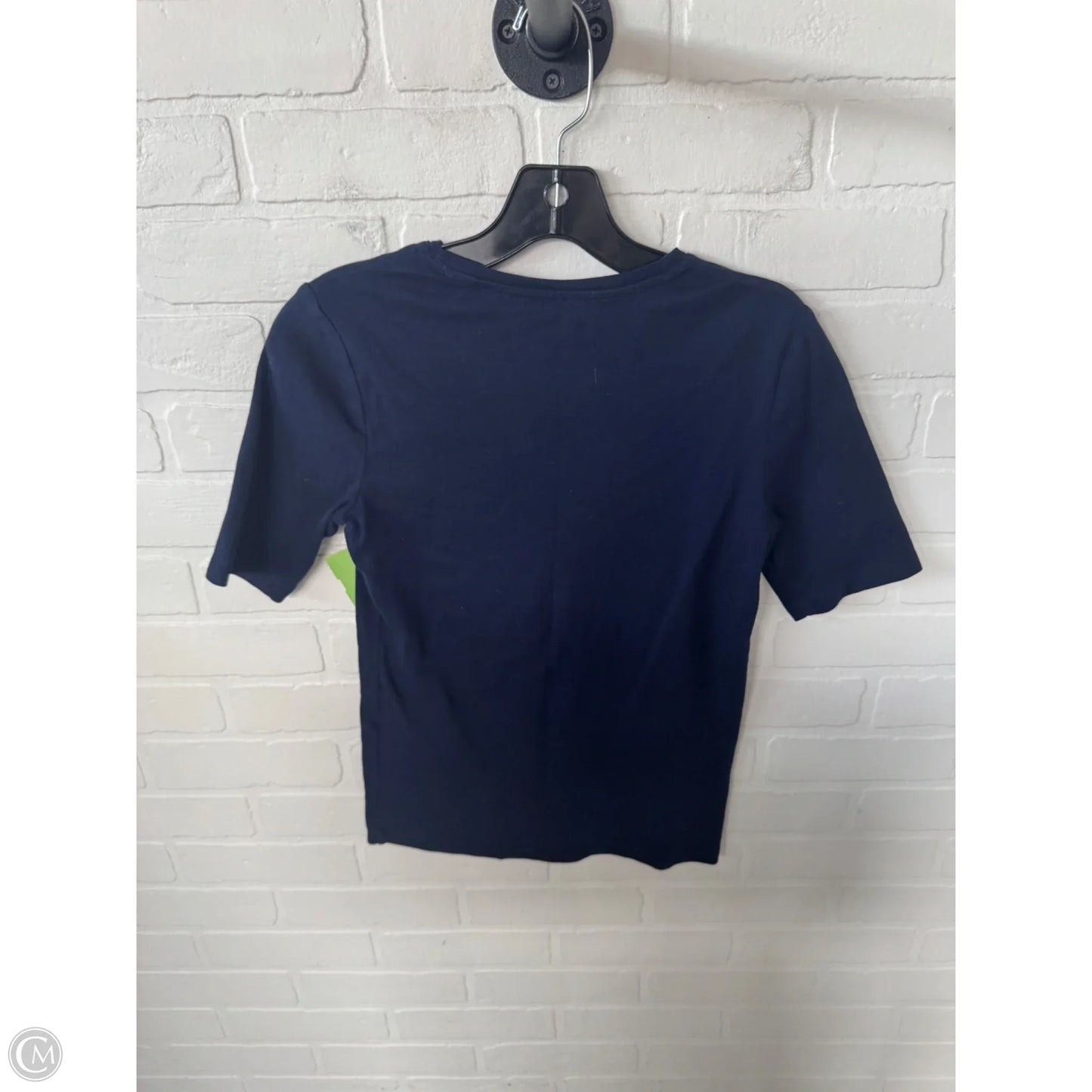 Top Short Sleeve Basic By Chicos In Navy, Size: S