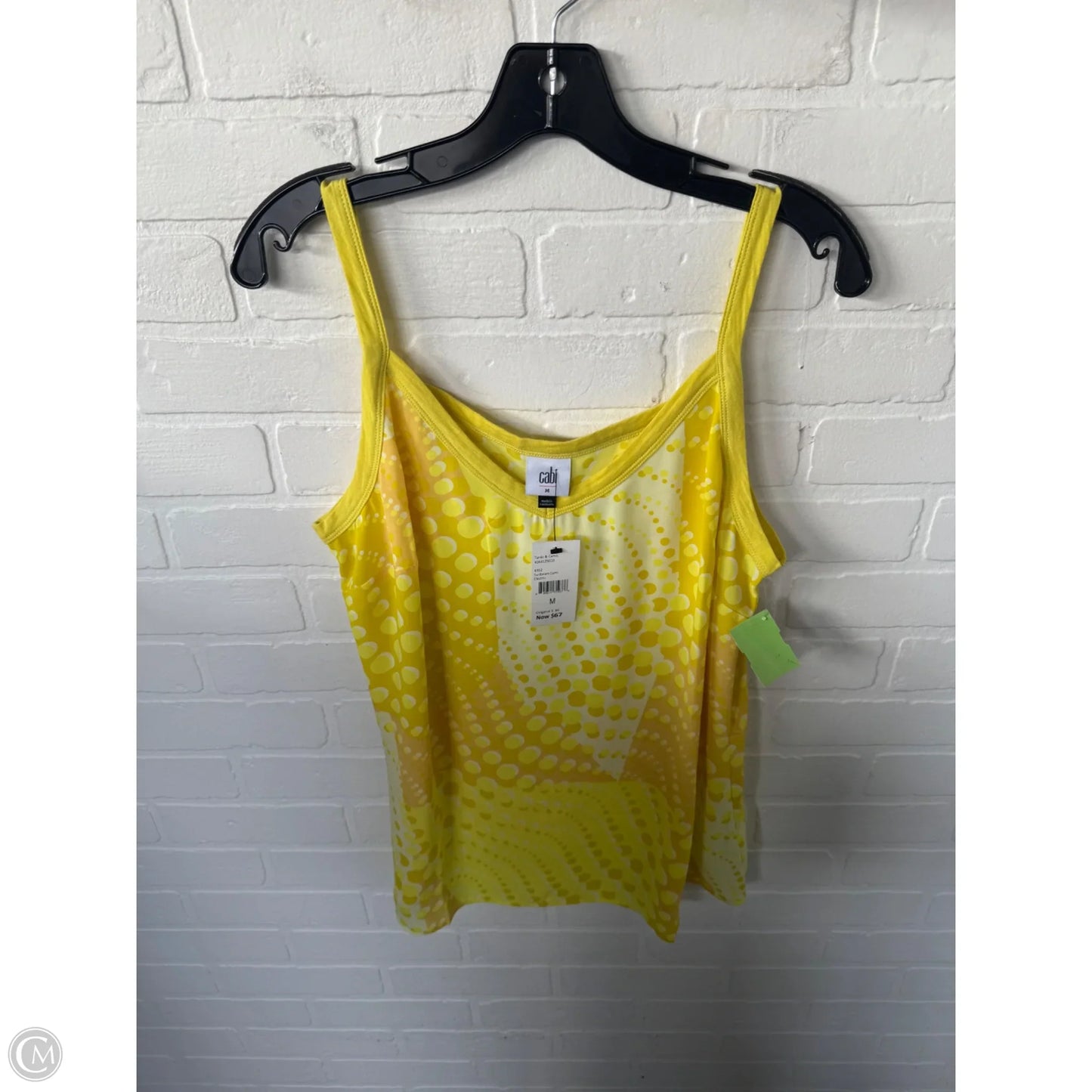 Top Cami By Cabi In Yellow, Size: M