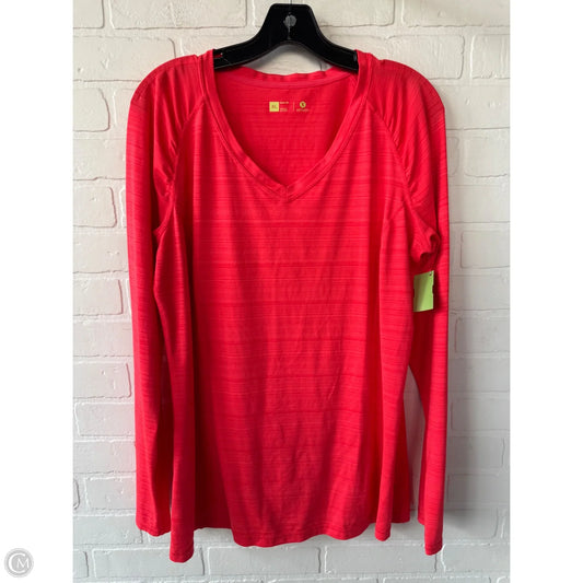 Athletic Top Long Sleeve Crewneck By Xersion In Orange, Size: Xl