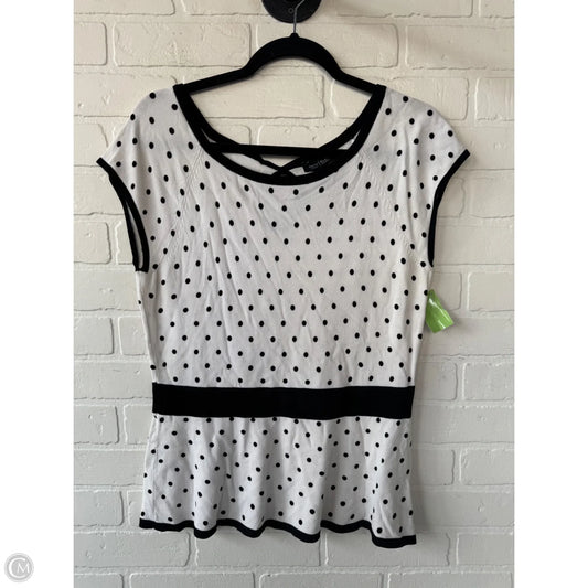 Sweater Short Sleeve By White House Black Market In Black & Blue, Size: M