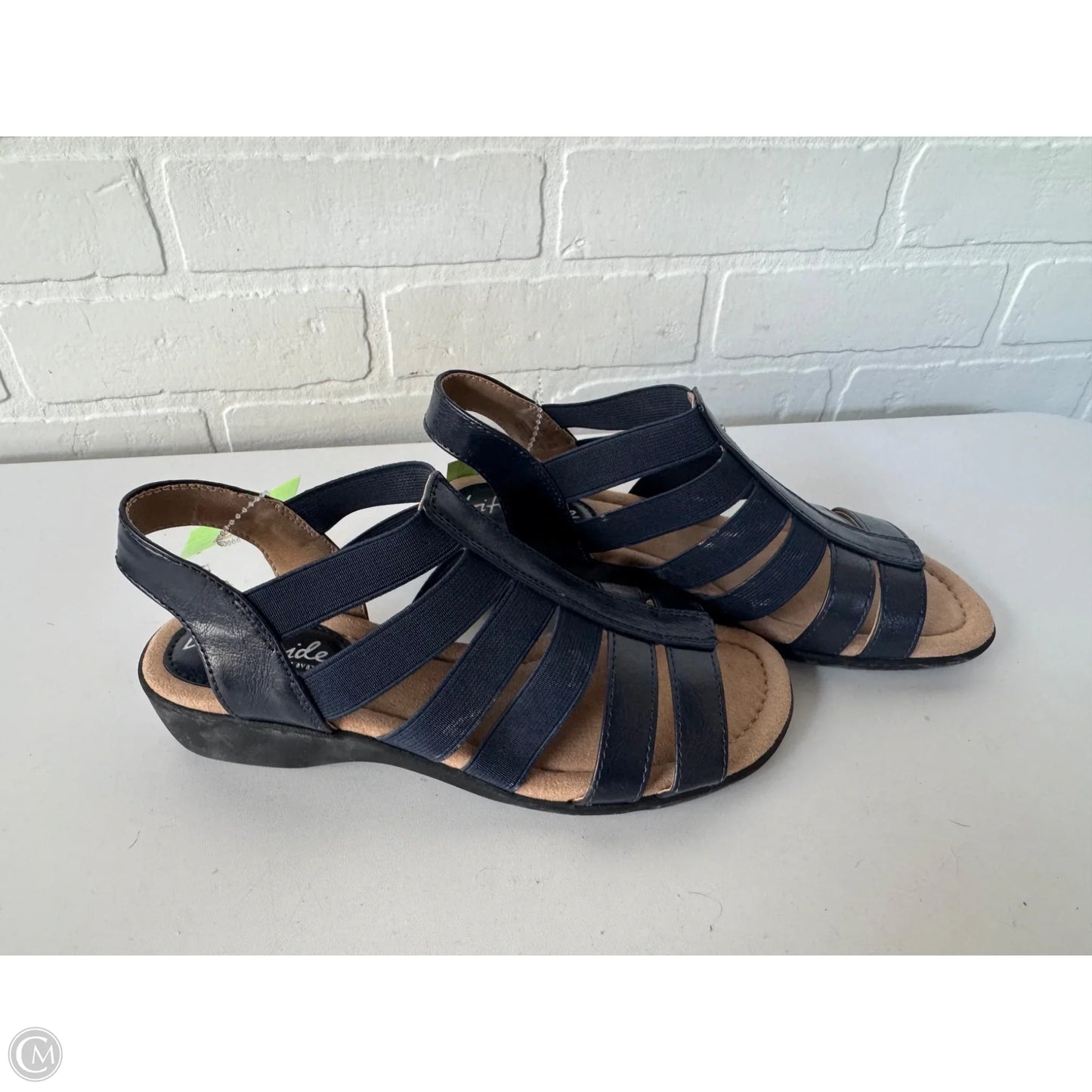Sandals Heels Block By Life Stride In Navy, Size: 5.5