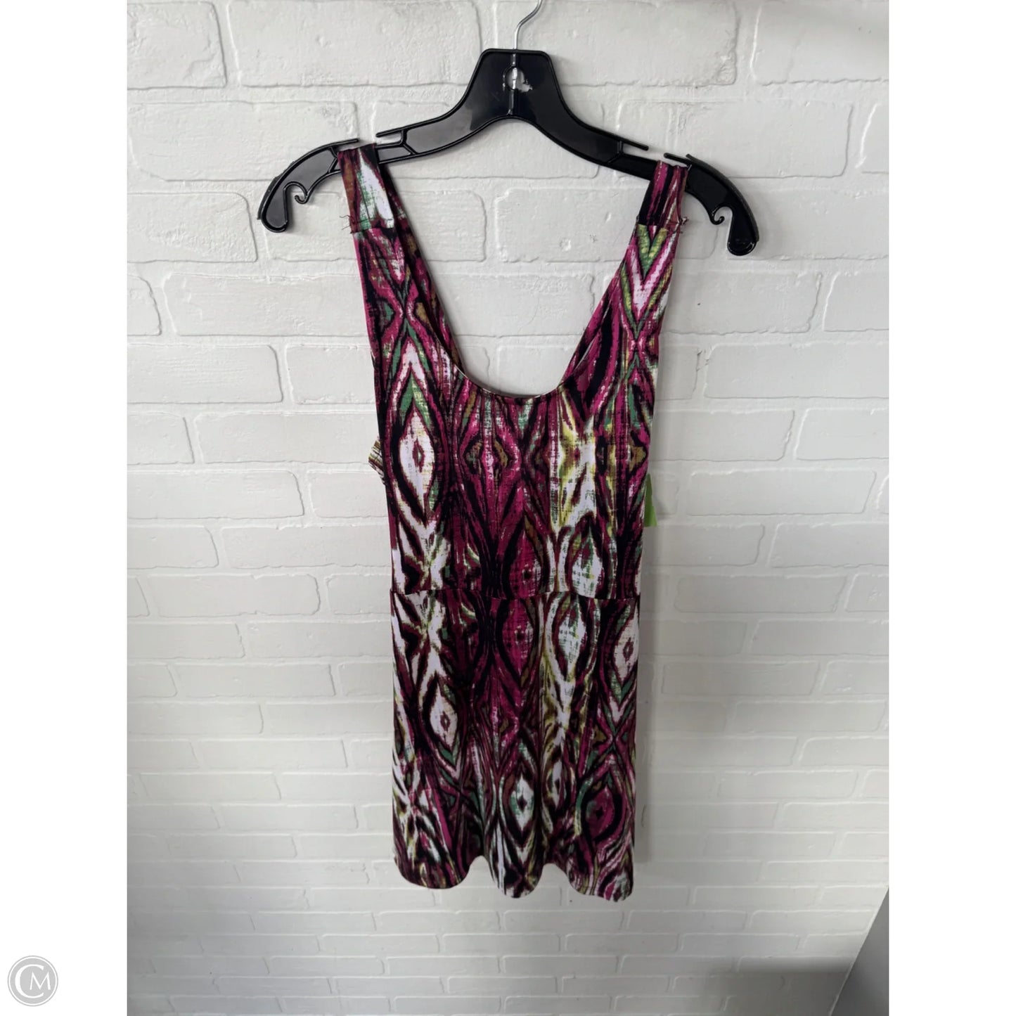 Dress Casual Short By Cme In Green & Pink, Size: M