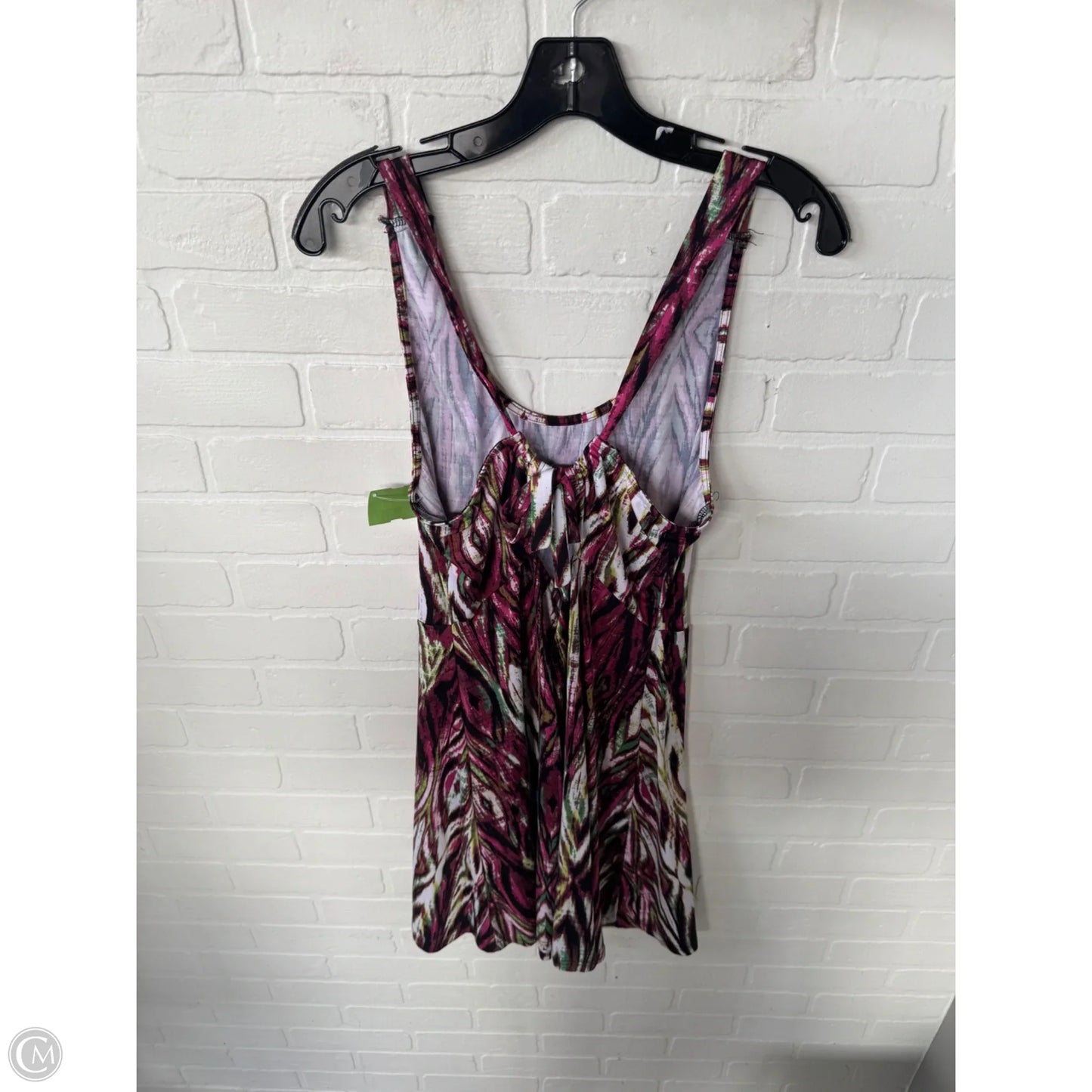 Dress Casual Short By Cme In Green & Pink, Size: M