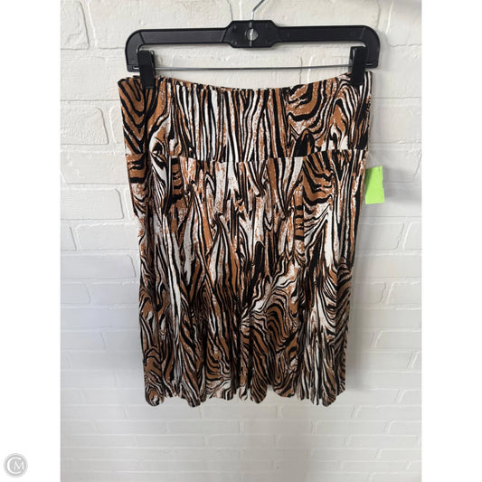 Skirt Midi By Grace Elements In Tan & White, Size: 4
