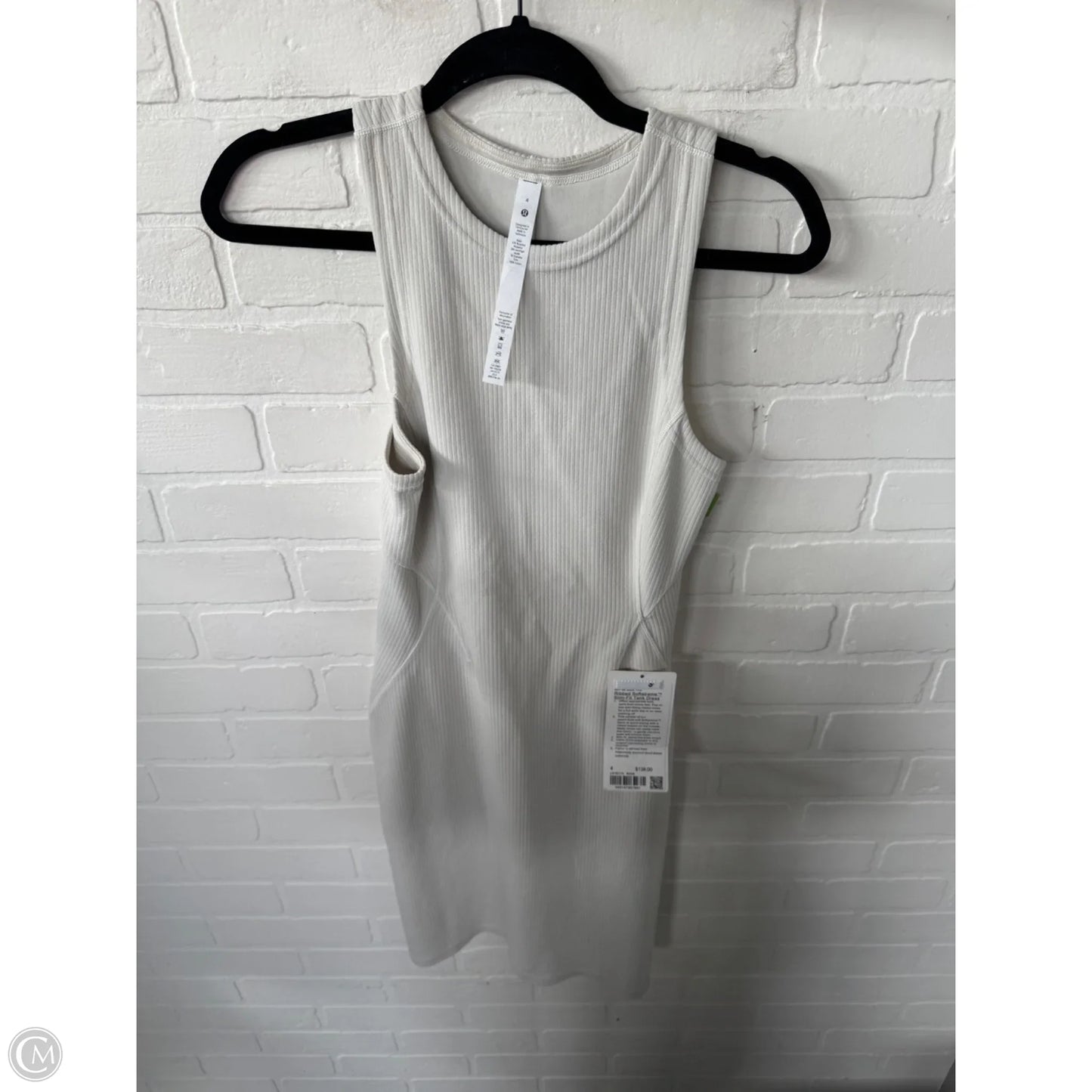 Athletic Dress By Lululemon In Cream & Grey, Size: S