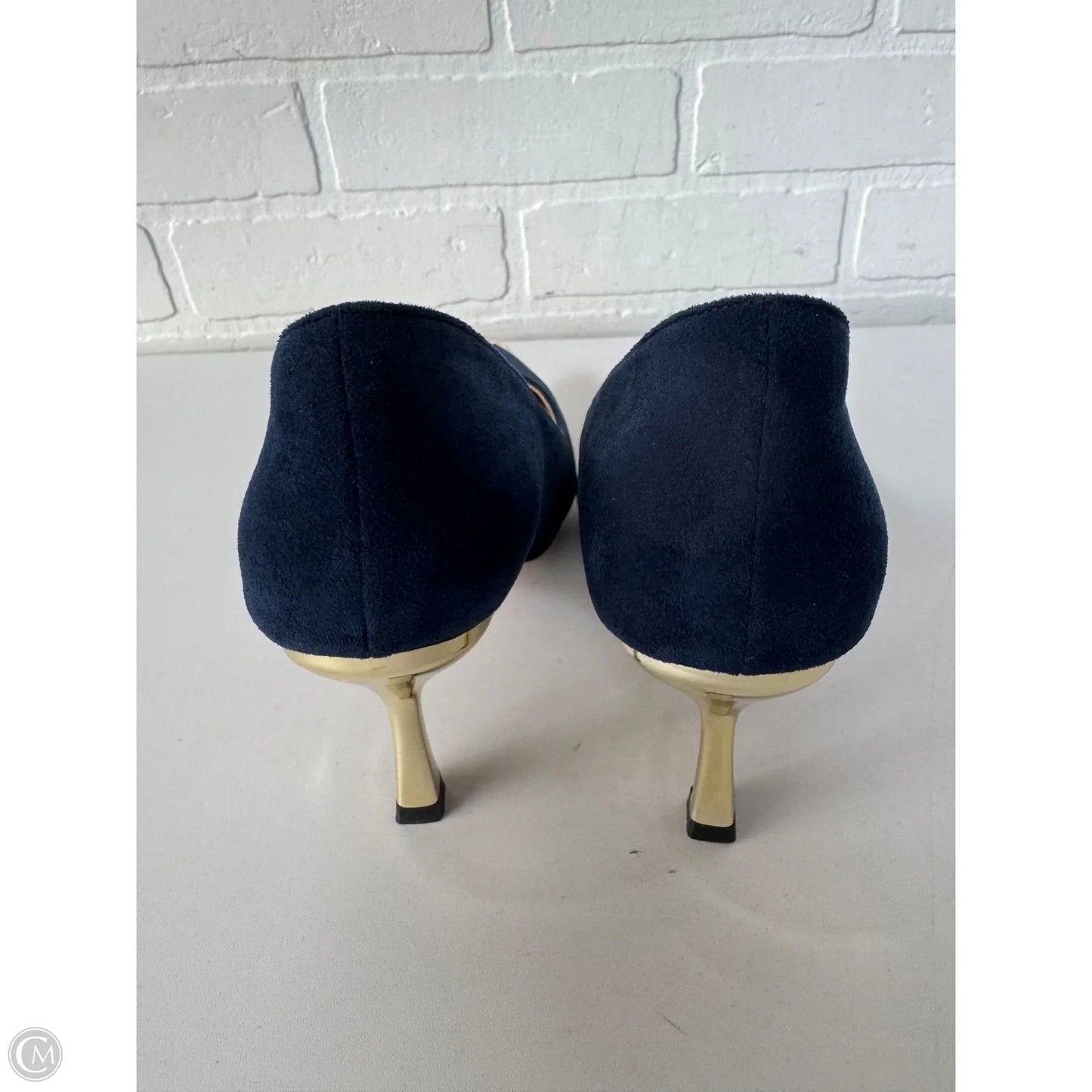 Shoes Heels Stiletto By Cme In Blue & Gold, Size: 8
