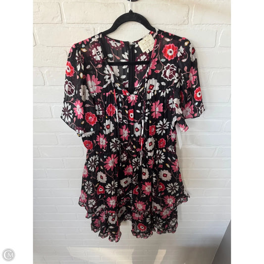 Dress Designer By Kate Spade In Black & Pink, Size: L