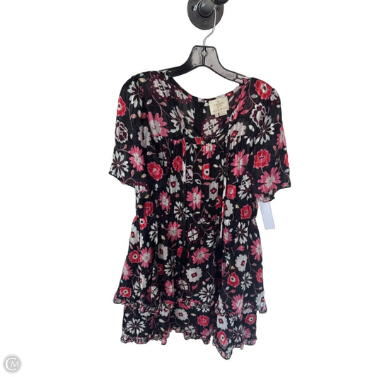 Dress Designer By Kate Spade In Black & Pink, Size: L