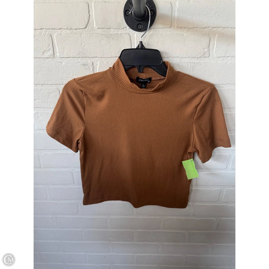 Top Short Sleeve By Original Ty Wear In Brown, Size: L