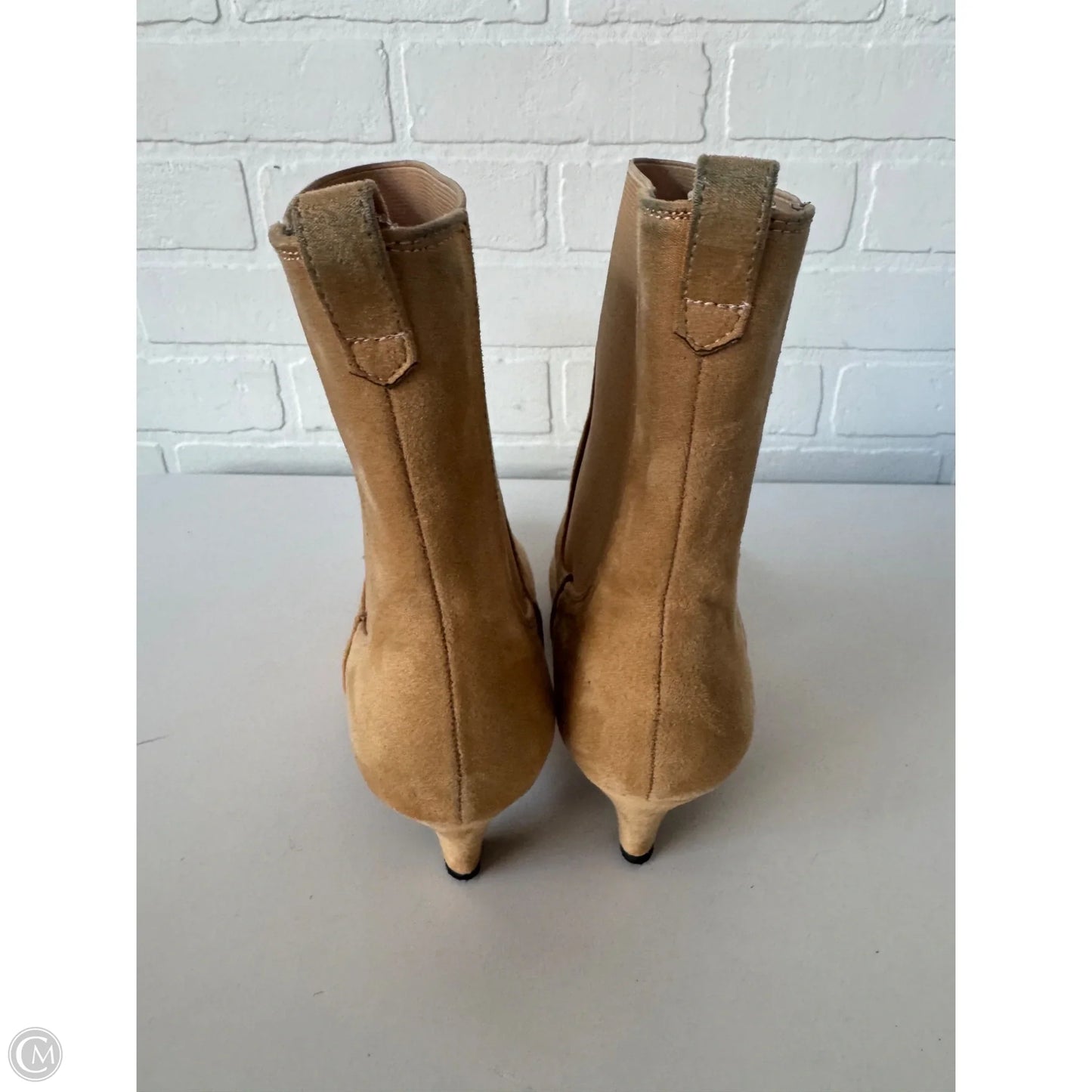 Boots Ankle Heels By Clothes Mentor In Tan, Size: 8