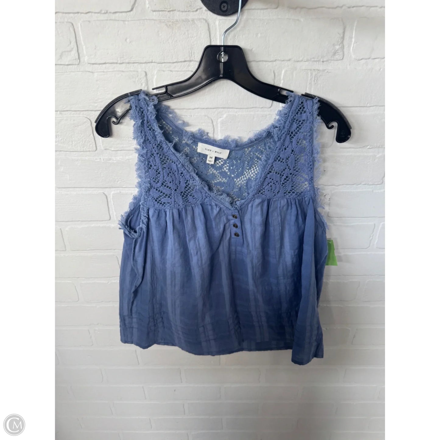 Top Sleeveless By Cmc In Blue, Size: M