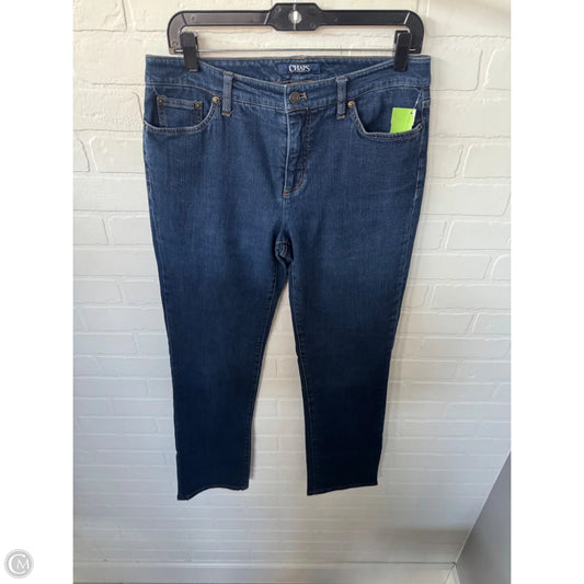 Jeans Straight By Chaps In Blue Denim, Size: 8