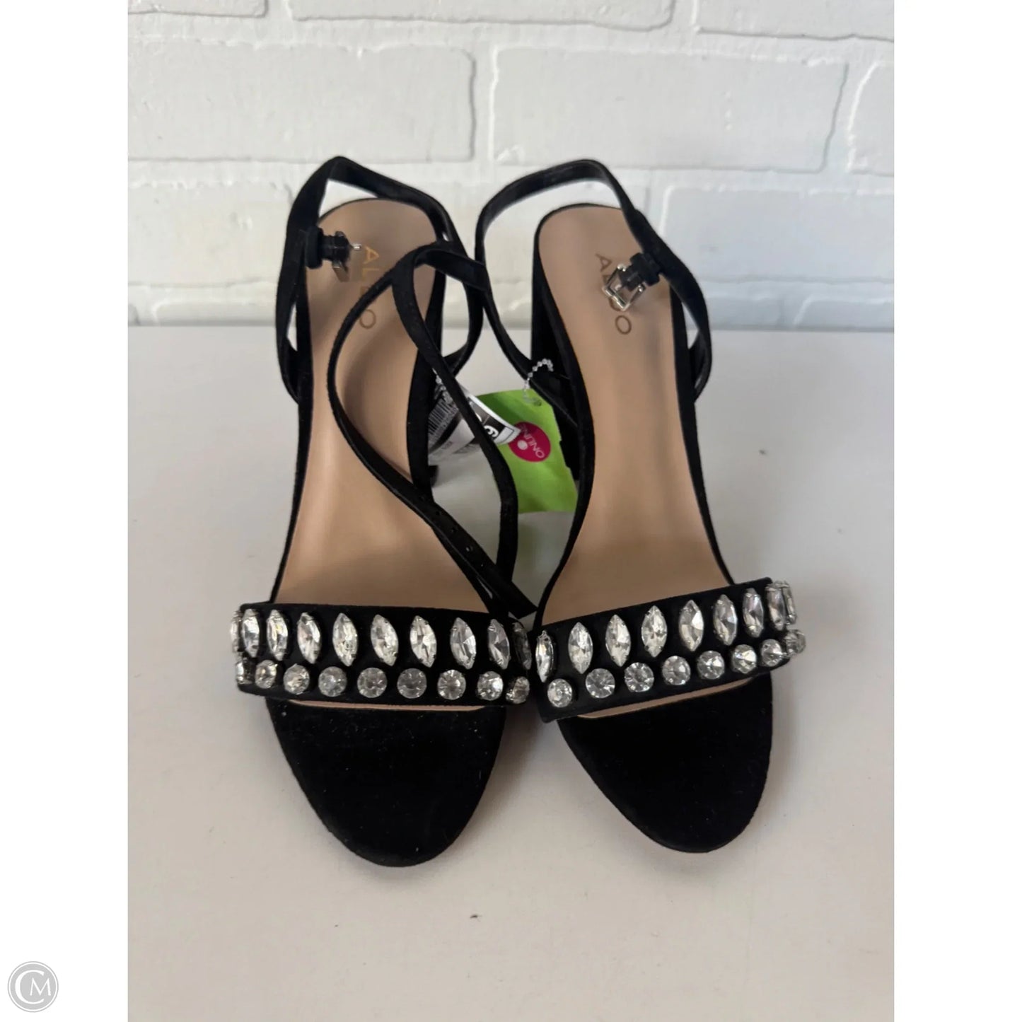 Sandals Heels Block By Aldo In Black & White, Size: 8