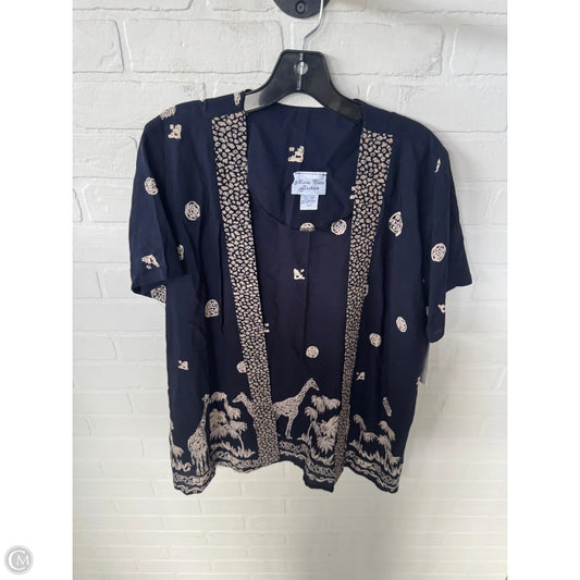 Kimono By Clothes Mentor In Black & Tan, Size: Xlp