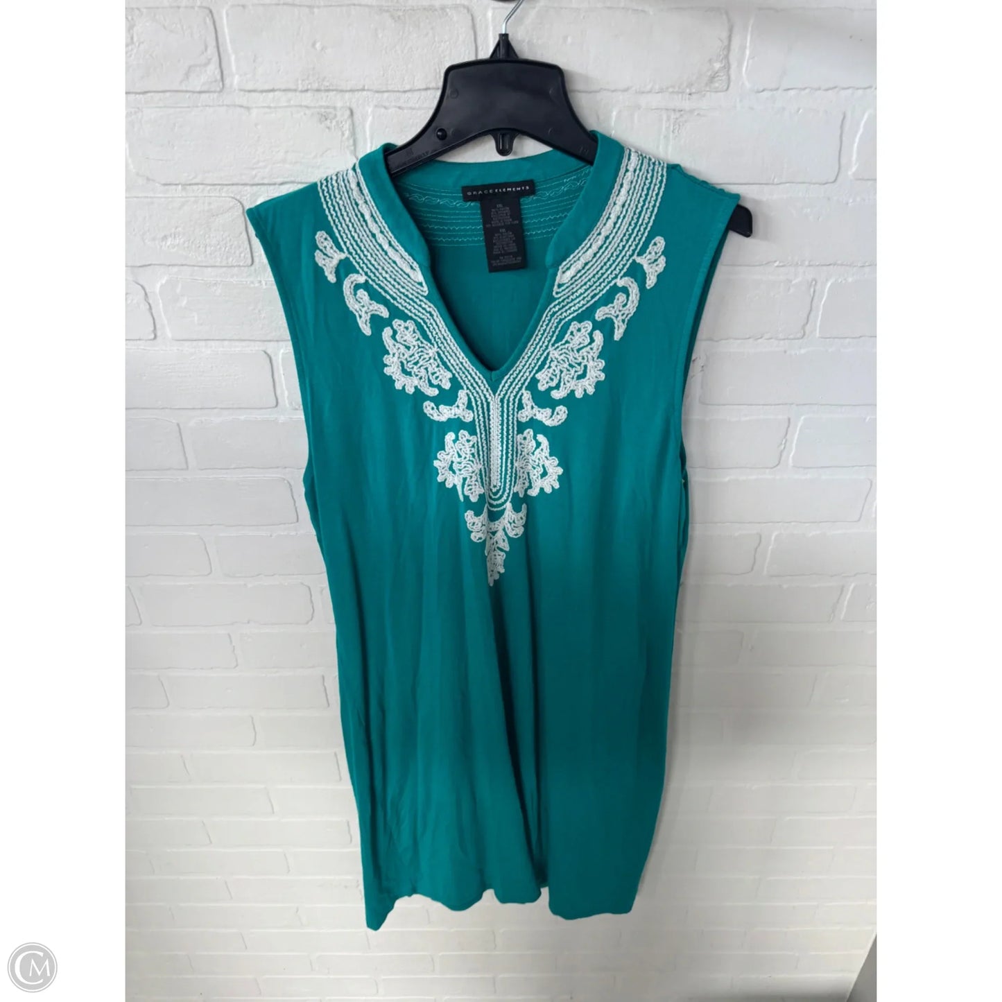 Dress Casual Short By Grace Elements In Teal, Size: Xxl