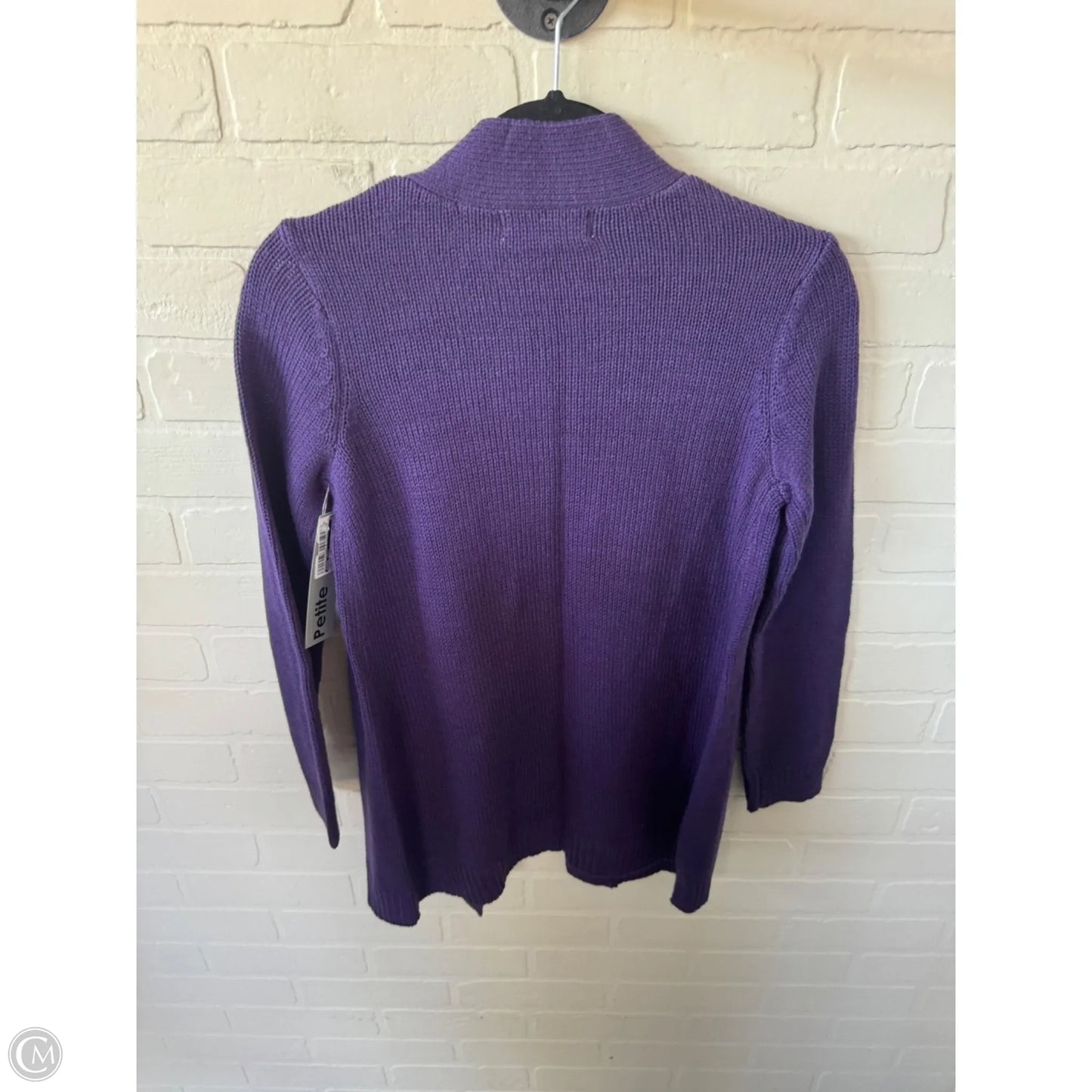Sweater Cardigan By Karen Scott In Purple, Size: Xsp