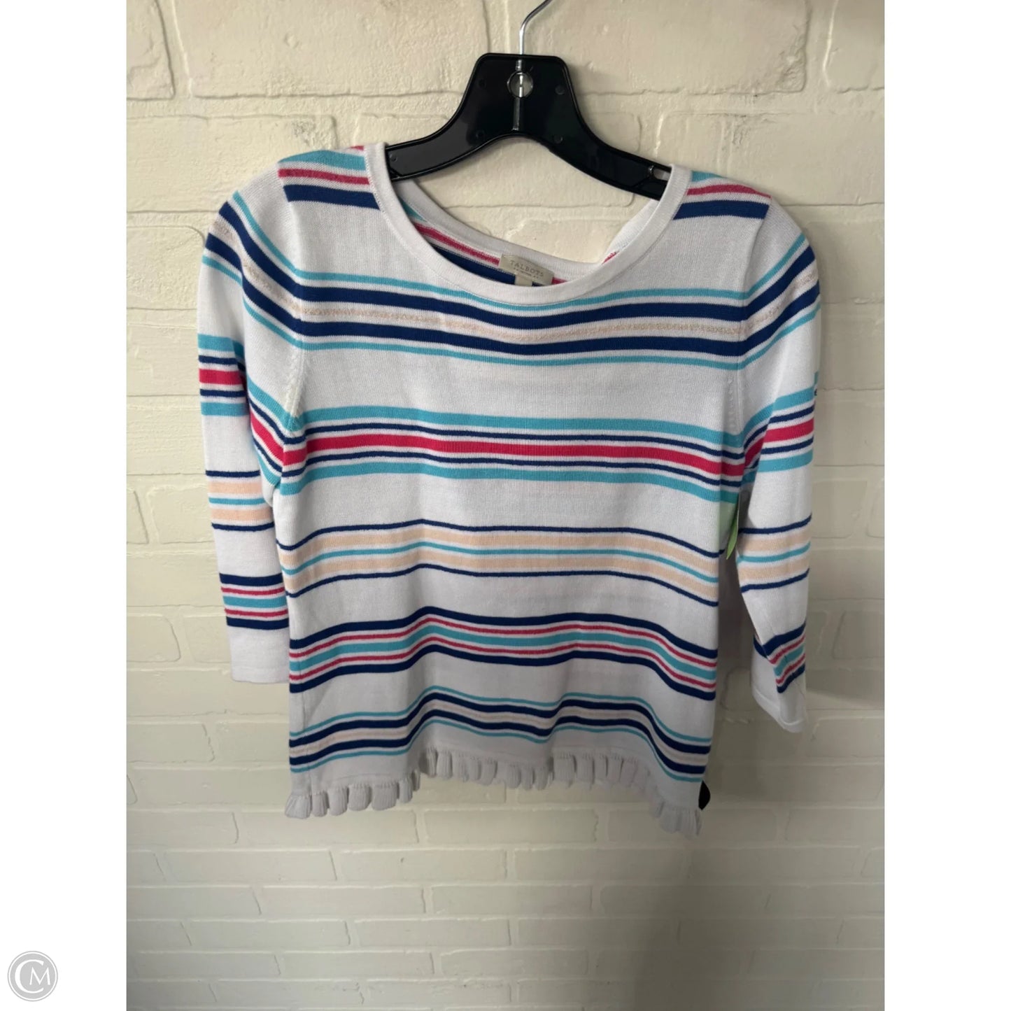 Sweater By Talbots In Blue & White, Size: Xs