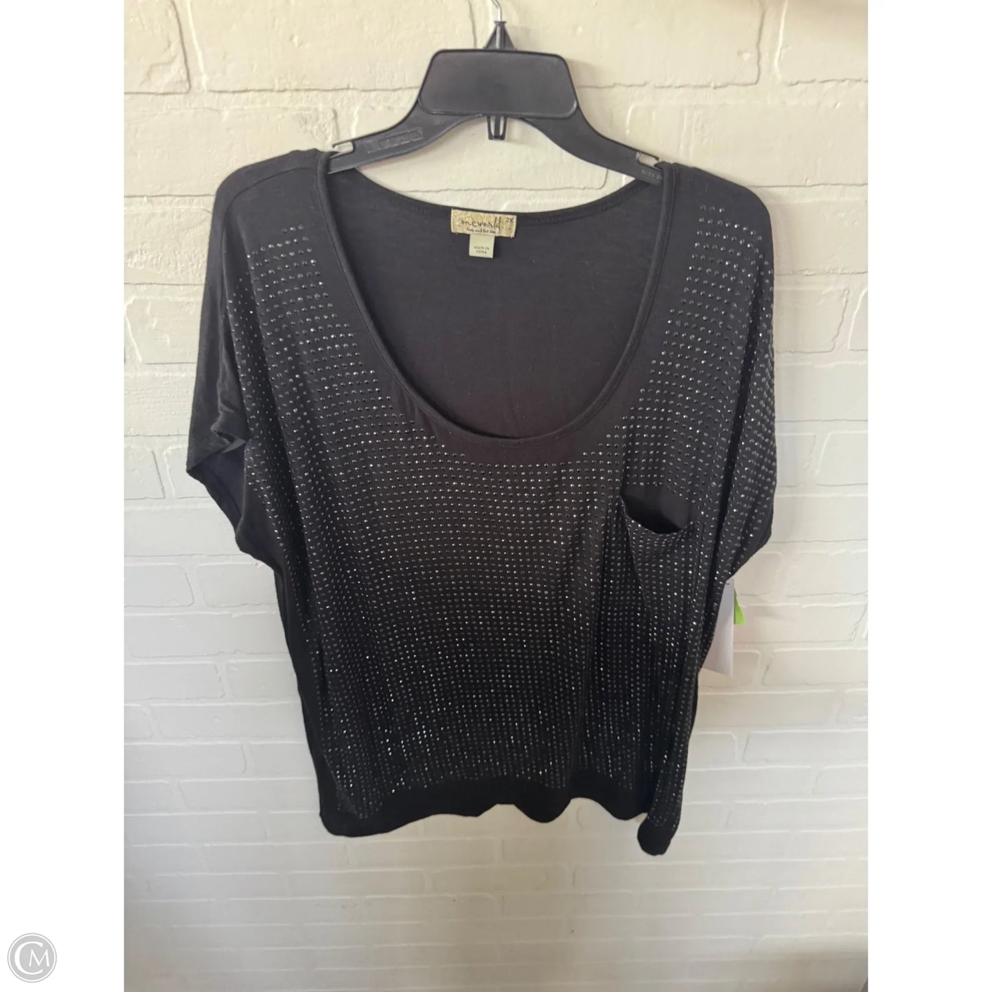 Top Sleeveless By Emerald In Black, Size: 2x