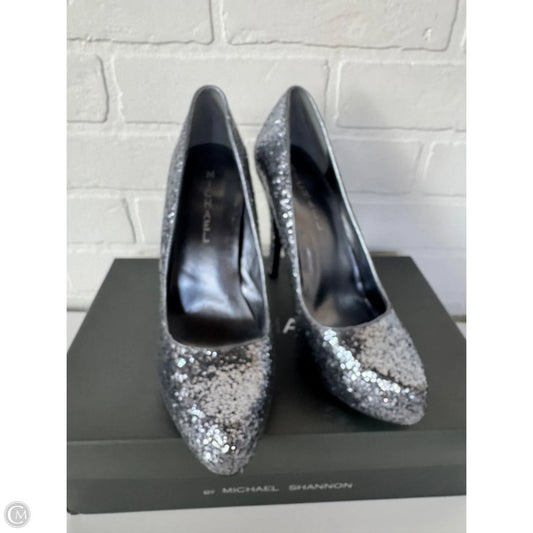 Shoes Heels Stiletto By Michael Shannon In Silver, Size: 7.5