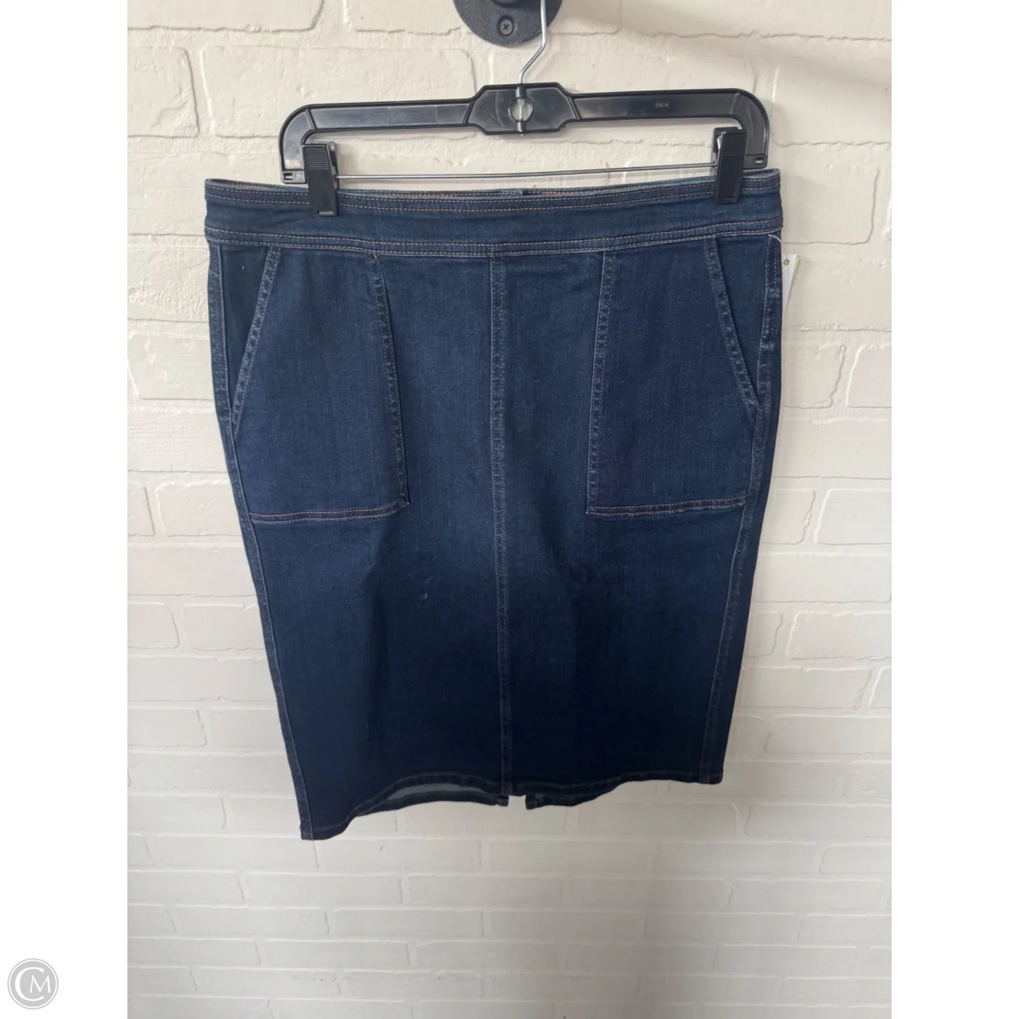 Skirt Midi By Lands End In Blue Denim, Size: 10