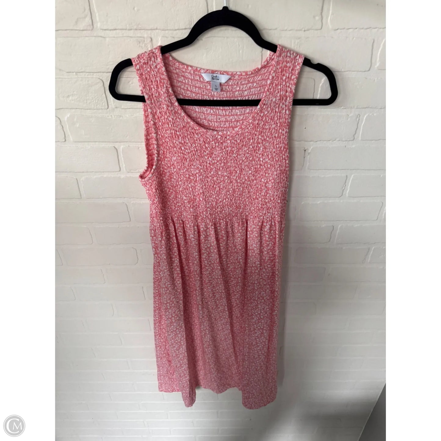 Dress Casual Midi By Croft And Barrow In Orange & White, Size: S