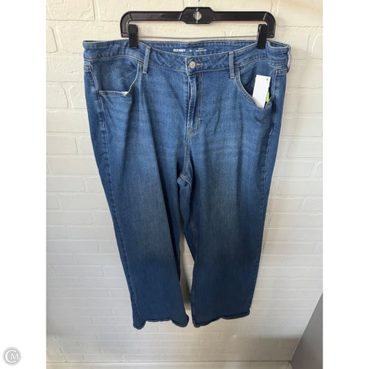 Jeans Wide Leg By Old Navy In Blue Denim, Size: 18