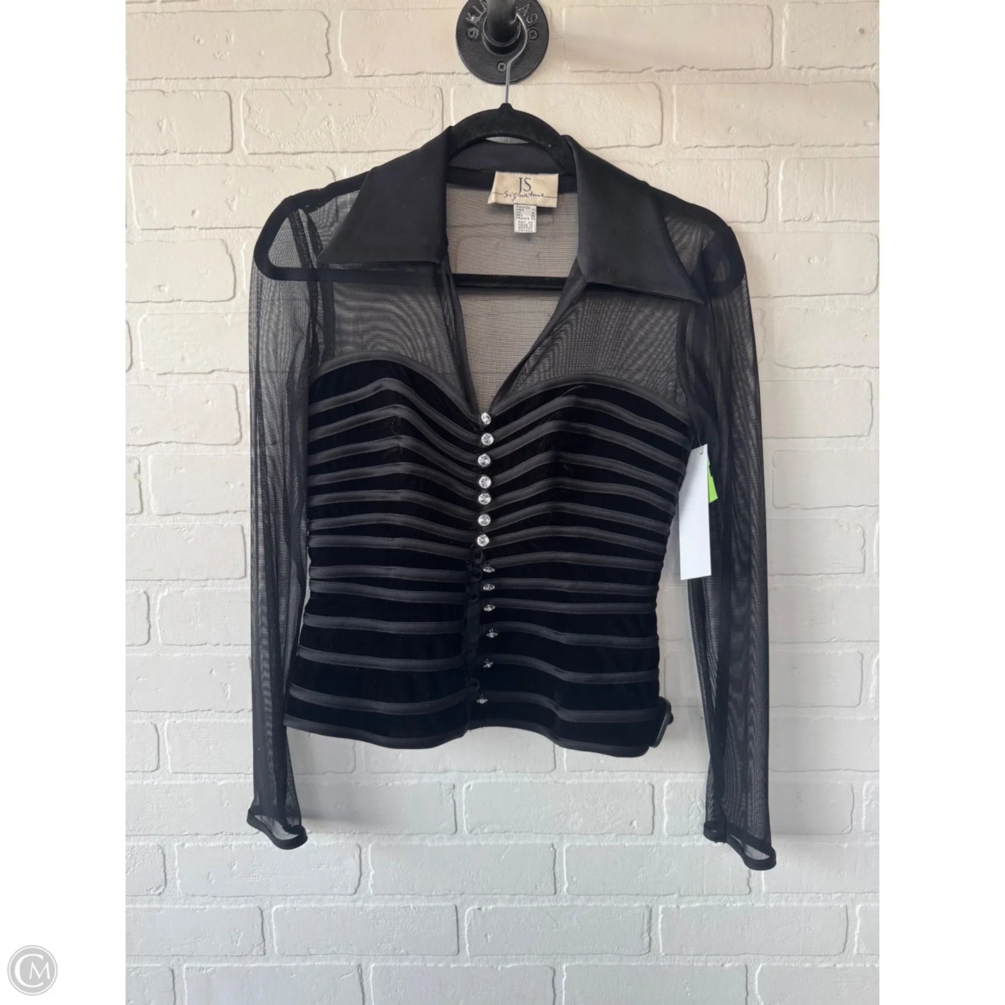 Blouse Long Sleeve By Js Collections In Black, Size: S
