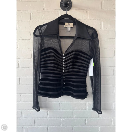 Blouse Long Sleeve By Js Collections In Black, Size: S