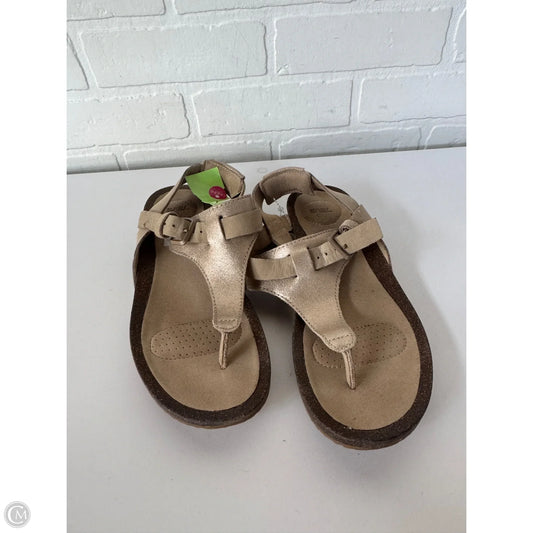 Sandals Flats By Teva In Gold & Tan, Size: 9