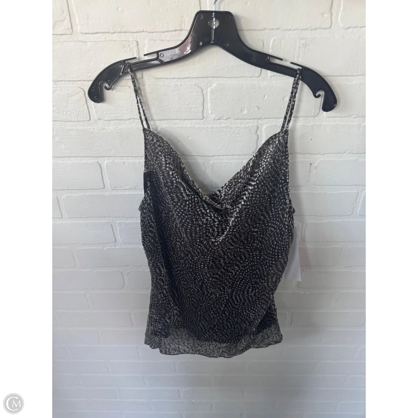 Blouse Sleeveless By Cmc In Black & Grey, Size: M