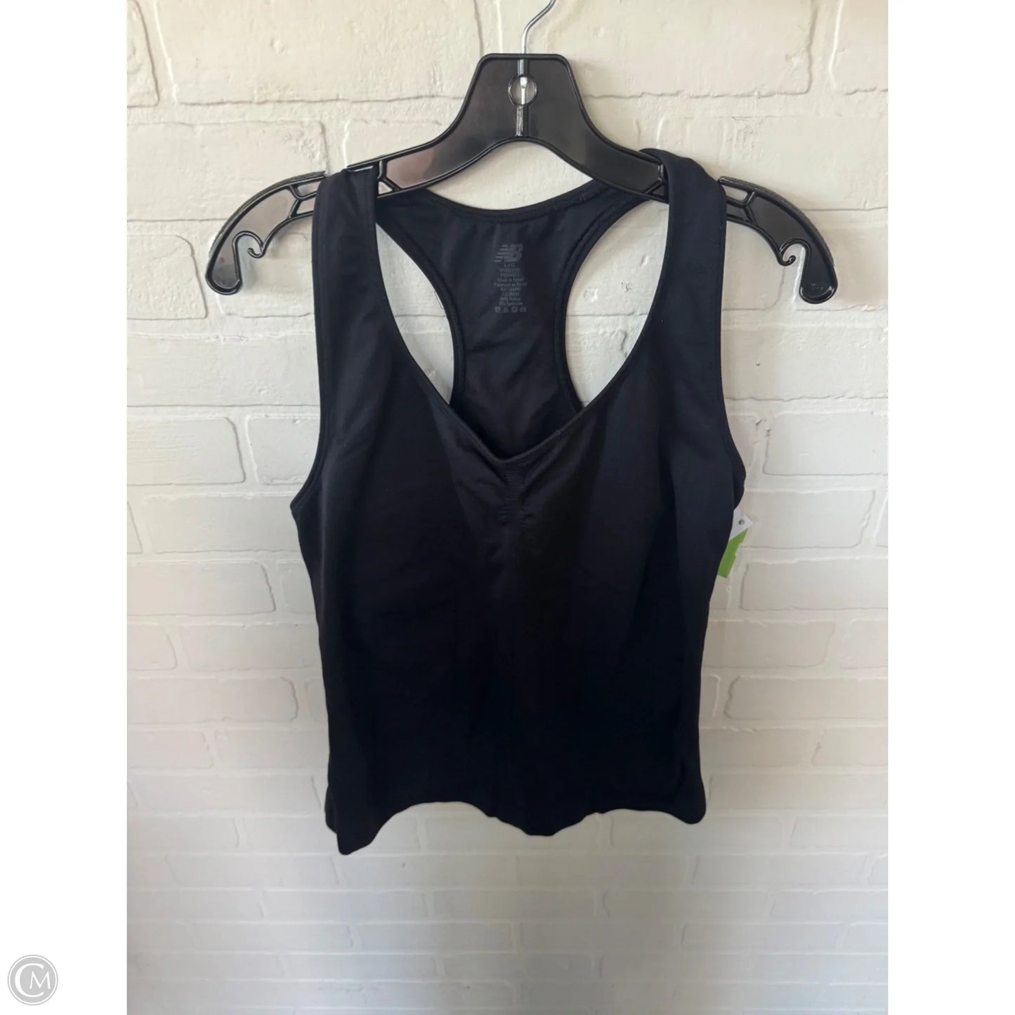 Athletic Tank Top By New Balance In Black, Size: L