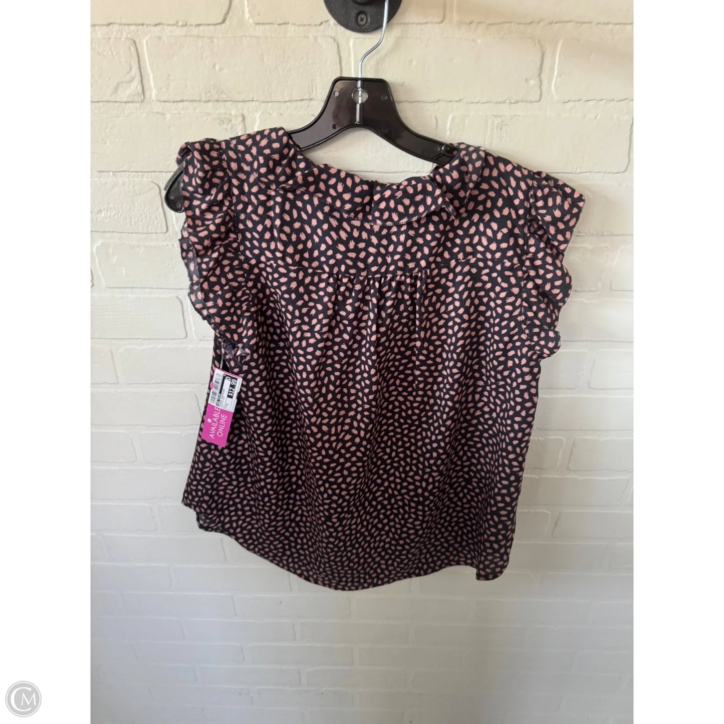 Blouse Sleeveless By Ann Taylor In Blue & Pink, Size: M