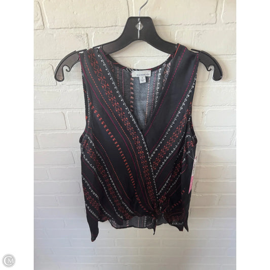Top Sleeveless By Allison Joy In Black & Orange, Size: S