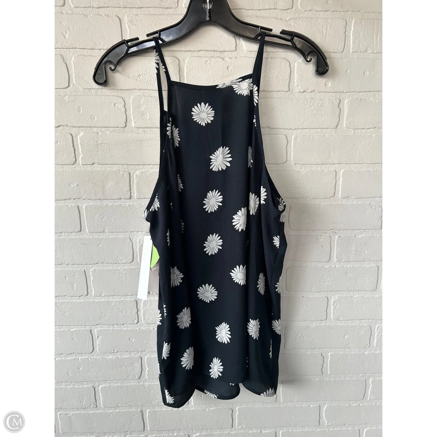 Blouse Sleeveless By Cabi In Blue & White, Size: M