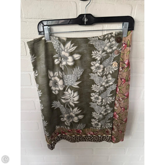 Skirt Mini & Short By Cmc In Green & Pink, Size: 12