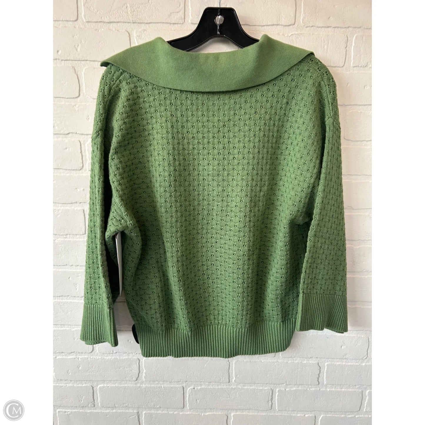 Sweater By Ann Taylor In Green, Size: L